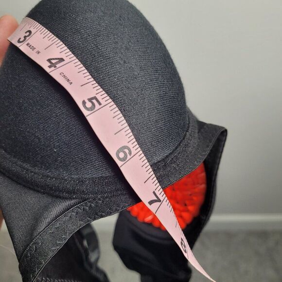 Neon orange plastic faux spike rave club kid alt baddie bra size 38 - Picture 6 of 6